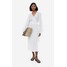 H&M Długa sukienka kopertowa - 1170334001 Biały
