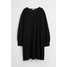 H&M Sukienka z dekoltem w serek - 1087411001 Czarny