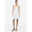 H&M Bawełniana sukienka z wiązanym detalem - 1164669001 Biały