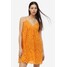 H&M Sukienka z haftem angielskim - 1176790004 Pomarańczowy