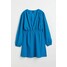 H&M Sukienka z krepy - 1088749002 Niebieski