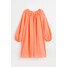 H&M Bawełniana sukienka trapezowa - 1058984006 Koralowy