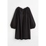 H&M Bawełniana sukienka trapezowa - 1058984006 Czarny