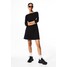 H&M Dżersejowa sukienka z rozszerzanym dołem - 1173452002 Czarny