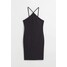 H&M Bawełniana sukienka - 1031516008 Czarny