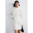 H&M Drapowana sukienka - 1198523007 Kremowy