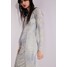H&M Marszczona sukienka bodycon - Dekolt w łódeczkę - Długi rękaw - 1211130004 Jasnobeżowy/Tie-dye