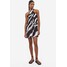 H&M Trapezowa sukienka z mocowaniem na karku - 1182228003 Czarny/Zeberka