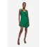 H&M Kopertowa sukienka z falbaną - 1178063002 Ciemnozielony