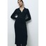 H&M Dżersejowa sukienka z kołnierzykiem - 1214283001 Czarny
