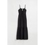 H&M Długa sukienka z wycięciem - 1088746002 Czarny