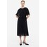 H&M Plisowana sukienka - 1142088002 Czarny