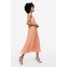 H&M Plisowana sukienka - 1142092001 Morelowy