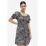 H&M Sukienka z odkrytymi ramionami - 1176804001 Czarny/Wzór