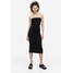 H&M Dżersejowa sukienka bandeau - 1154466001 Czarny