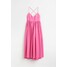 H&M Bawełniana sukienka w serek - 1077926002 Różowy