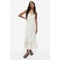 H&M Sukienka z haftem angielskim - 1164609002 Biały