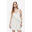 H&M Sukienka mini z falbaną - 1202793002 Kremowy