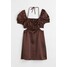 H&M Sukienka z wycięciem - 1049677003 Ciemnobrązowy