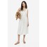 H&M Sukienka ze sznurkiem do ściągania - 1167382003 Biały