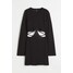 H&M Dzianinowa sukienka - 1053643001 Czarny