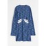 H&M Dzianinowa sukienka - 1053643001 Ciemnoniebieski/Wzór
