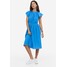 H&M Kreszowana sukienka bawełniana - 1139049002 Niebieski