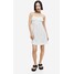 H&M Sukienka z kreszowanego dżerseju - 1175808001 Biały/Kwiaty