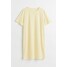 H&M T-shirtowa sukienka frotte - 1059268005 Jasnożółty