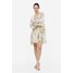 H&M Trapezowa sukienka - 1135874003 Biały/Kwiaty