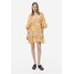 H&M Trapezowa sukienka - 1135874008 Kremowy/Beżowy wzór