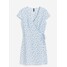 H&M Kopertowa sukienka z krepy - 1147246003 Jasnoniebieski/Kwiaty