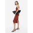 H&M Sukienka z kreszowanego dżerseju - 1164787001 Ceglastoczerwony