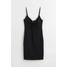 H&M Sukienka bodycon z dżerseju w prążki - 1077274001 Czarny