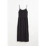 H&M Sukienka z elastycznym marszczeniem - 1050870004 Czarny
