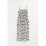 H&M Sukienka z elastycznym marszczeniem - 1050870001 Black/Patterned