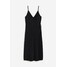 H&M Plisowana sukienka kopertowa - 1130118003 Czarny