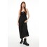 H&M Kreszowana sukienka z wiązaniem - 1208762001 Czarny