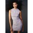 H&M Marszczona sukienka bodycon - 1167222005 Jasnoszary