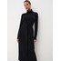 Mohito Dzianinowa czarna sukienka midi 7606W-99X