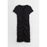 H&M Drapowana sukienka dżersejowa - 1077680005 Czarny