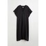 H&M Tunikowa sukienka z dekoltem w serek - 1064391002 Czarny