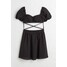 H&M Dwuczęściowa sukienka z wiązanym detalem - 1065279001 Czarny