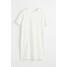 H&M Bawełniana sukienka T-shirtowa - 0841434026 Biały
