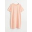 H&M Bawełniana sukienka T-shirtowa - 0841434014 Jasnomorelowy