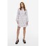 H&M Trapezowa sukienka we wzory - 1146941002 Biały/Kwiaty