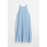 H&M Plisowana sukienka - 1066646002 Jasnoniebieski