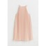 H&M Plisowana sukienka - 1066646002 Jasnomorelowy