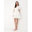 Mohito Biała sukienka mini z ażurowymi zdobieniami 4297U-00X