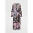 H&M Sukienka z siateczki we wzór tie-dye - Okrągły dekolt - Długi rękaw - 1047274001 Różowy/Troskliwe misie